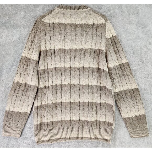 Joseph Abboud Sweater Mens Large Brown Wool Blend Casual Dad Made In Italy - Picture 2 of 11